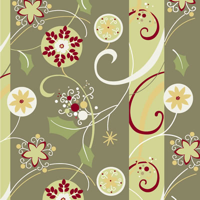 SEI - Holly Lane Ornament 12x12 Foil  (pack of 5)